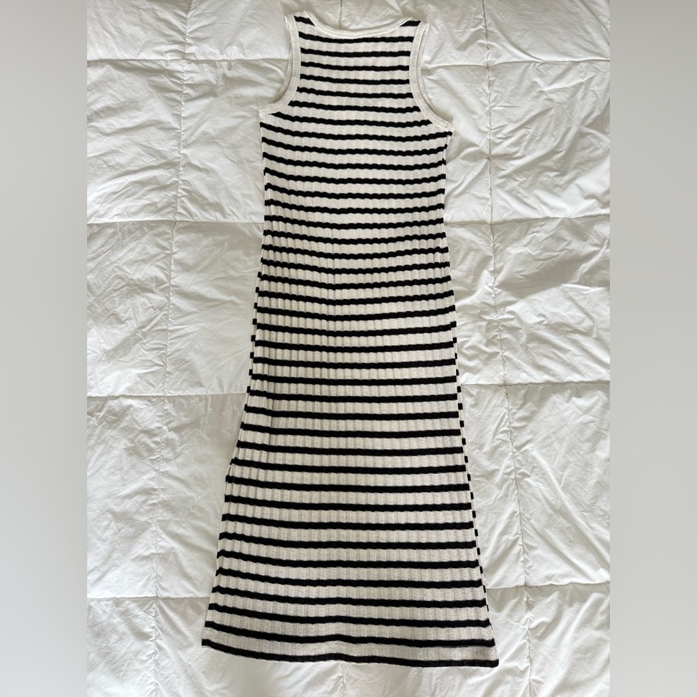 H&M Black and White Striped Midi Dress - Picture 3 of 3